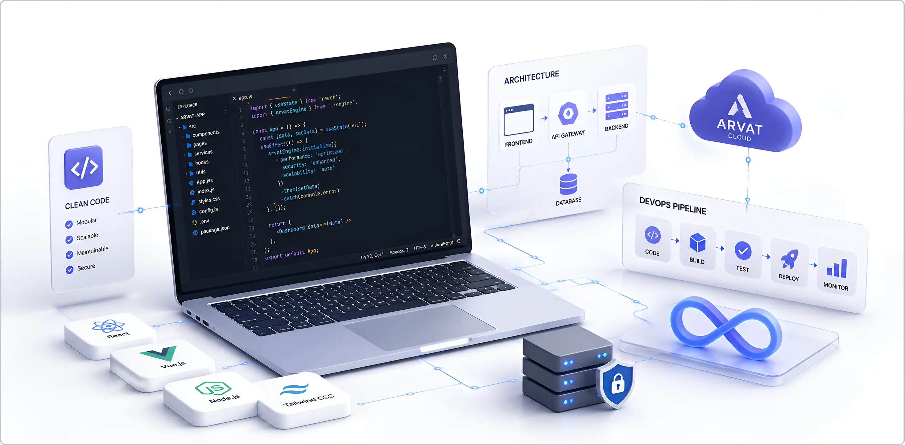 ArvatEngine Code Editor Mockup